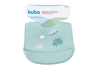Babero de Silicona Cloudy Verde - Buba