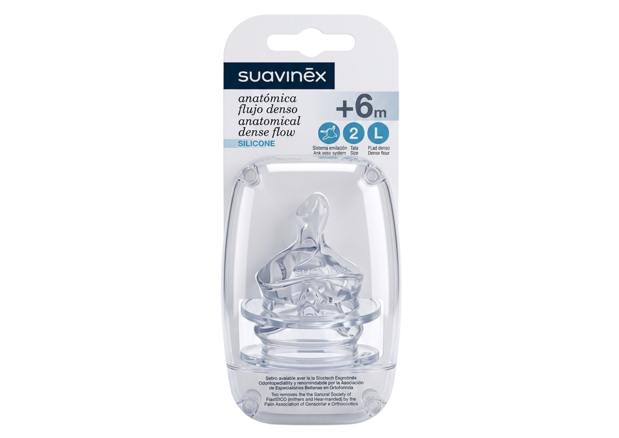 Pack x2 Tetinas Anatómicas de Silicona Flujo L Suavinex