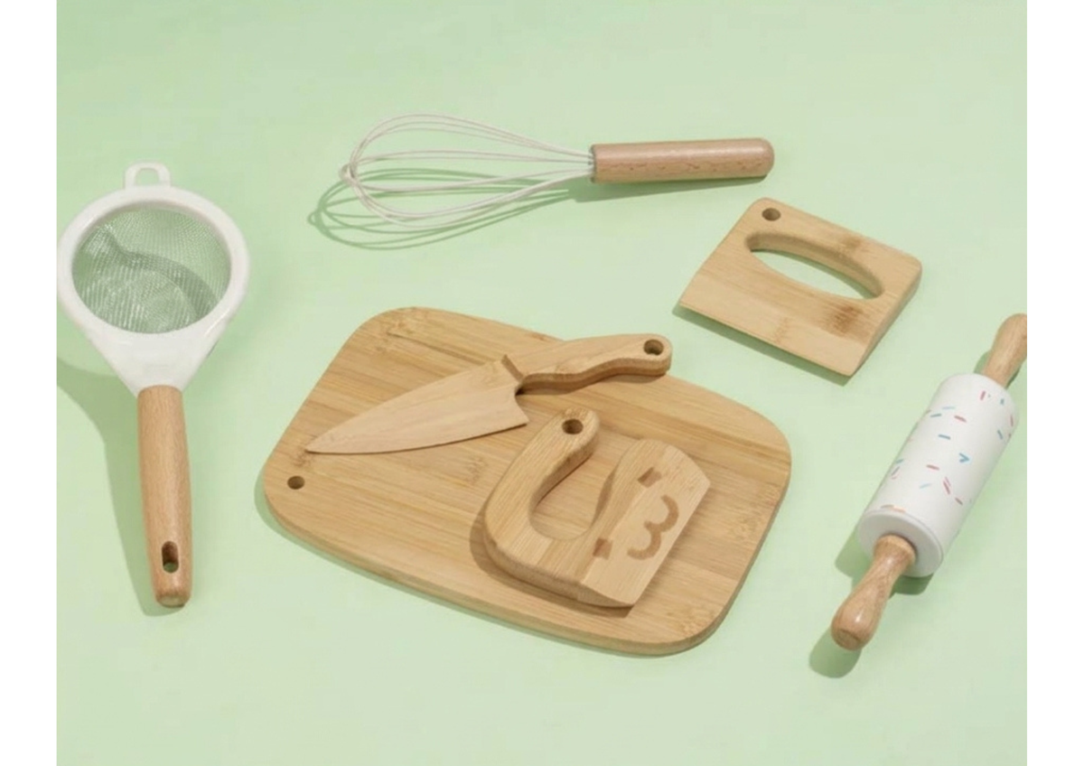 Kit de Cocina de Madera para Niños con Accesorios