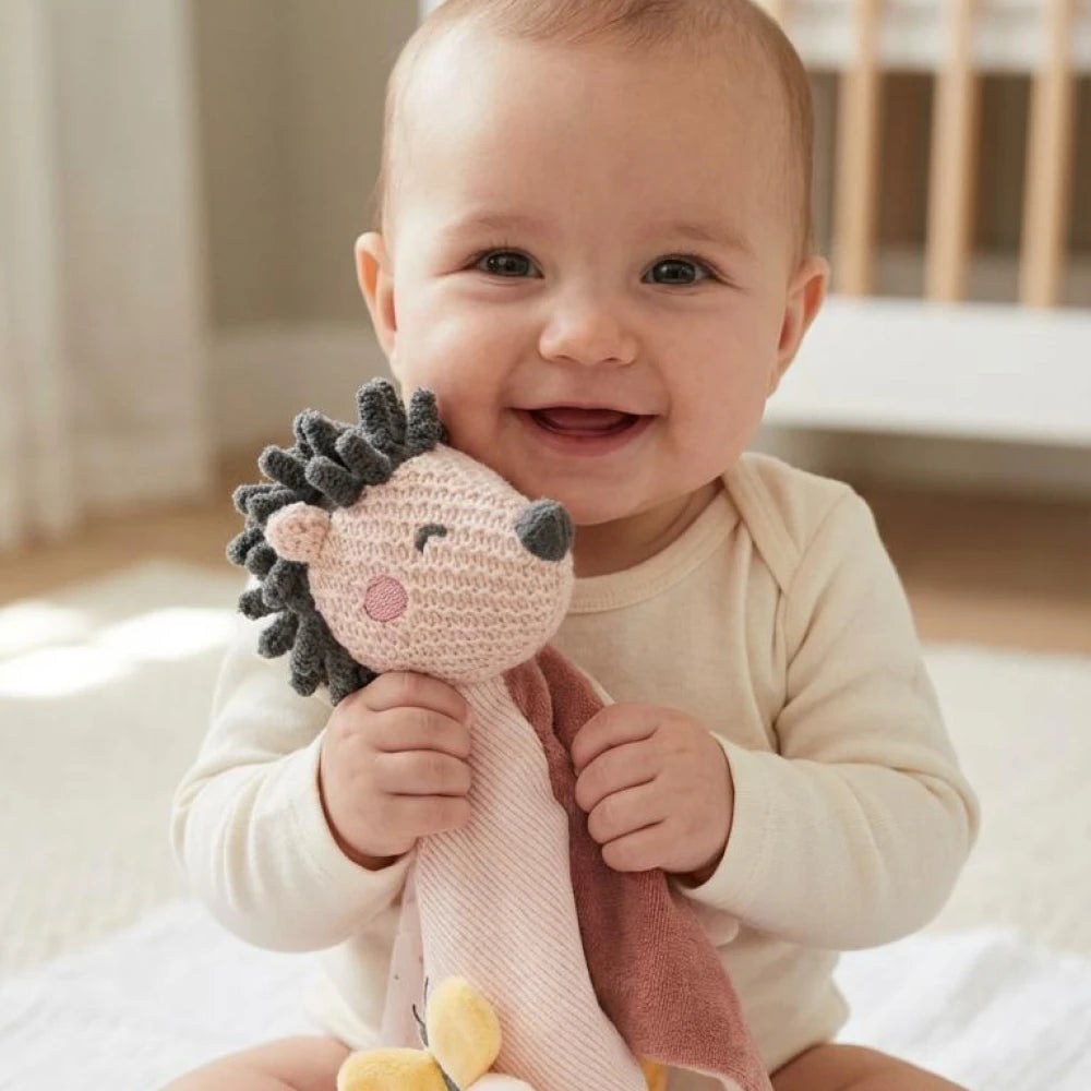 Trapito de Apego para Bebé Kikkaboo Erizo Rosa – Peluche de Seguridad