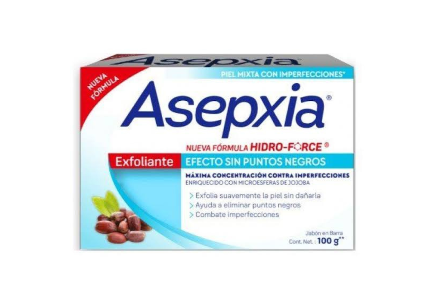 Jabón en Barra Exfoliante Asepxia 100 gramos