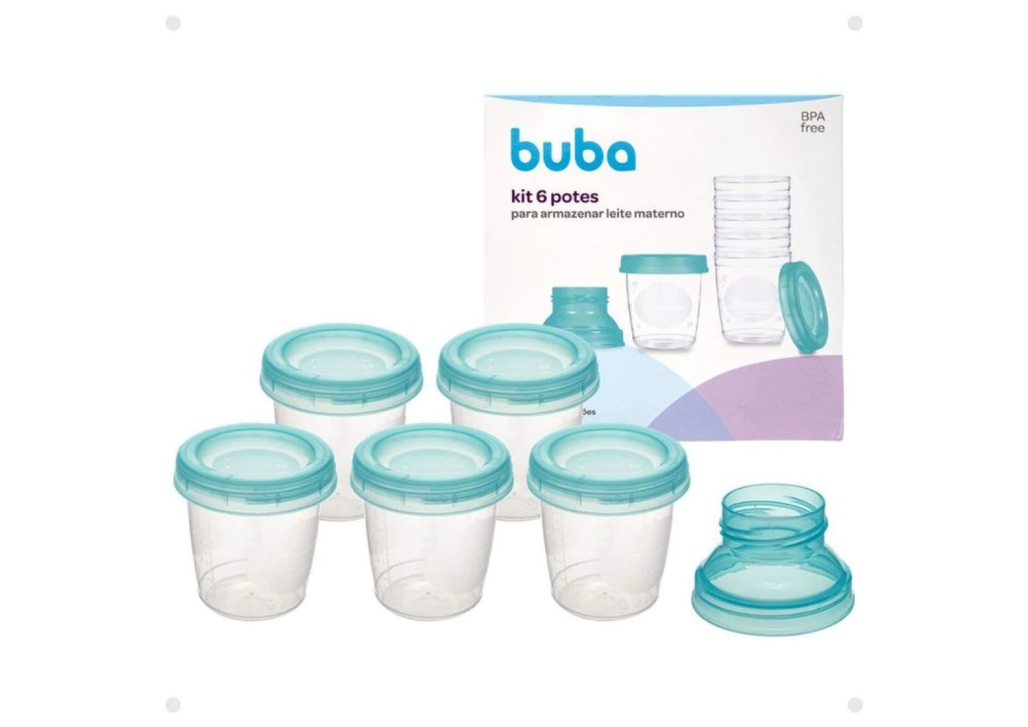 Recipientes para almacenar leche BUBA - 6 Unidades