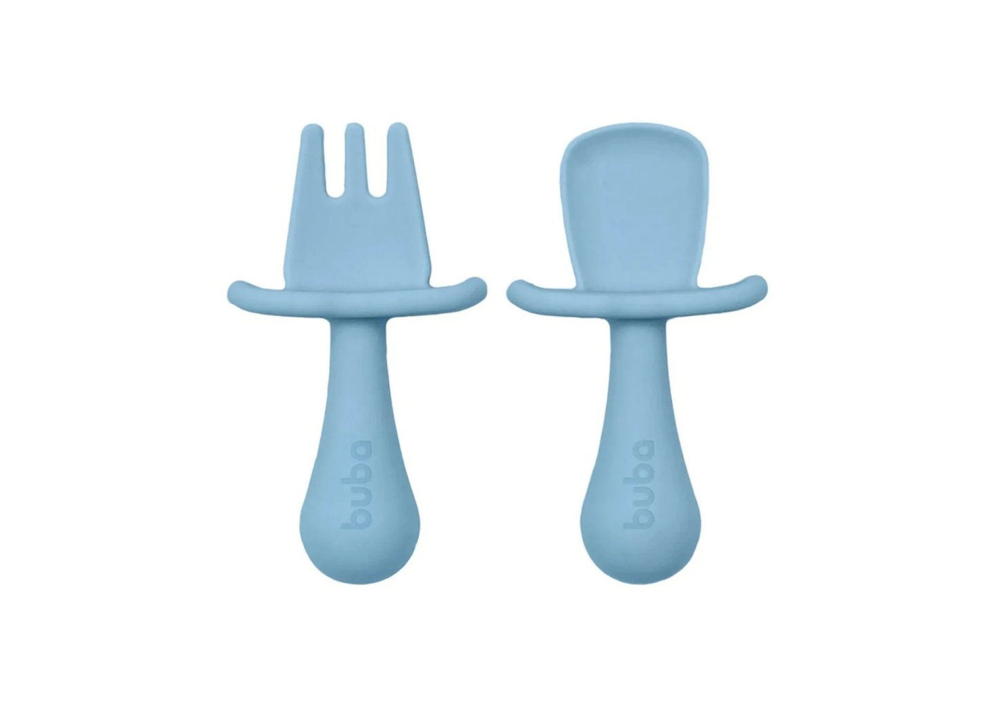 Set x2 Cubiertos de Entrenamiento con Tope Celeste
