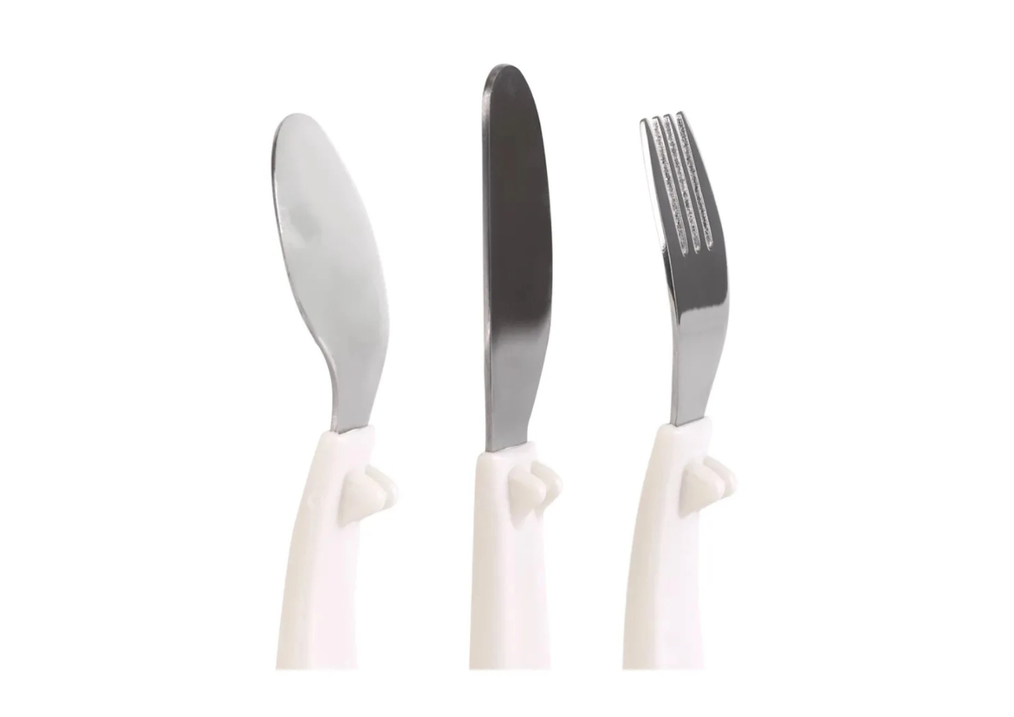 Set x3 Cubiertos de Acero Inoxidable - Blanco