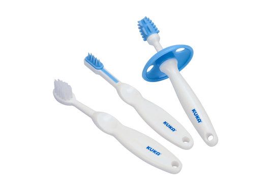 Kit x3 Higiene Dental para Bebé Azul - Kuka