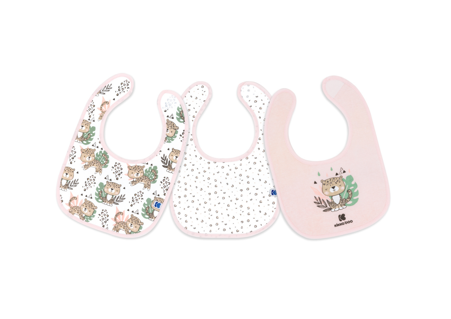 Set x3 Baberos Impermeables Savanna Kikkaboo - Rosa