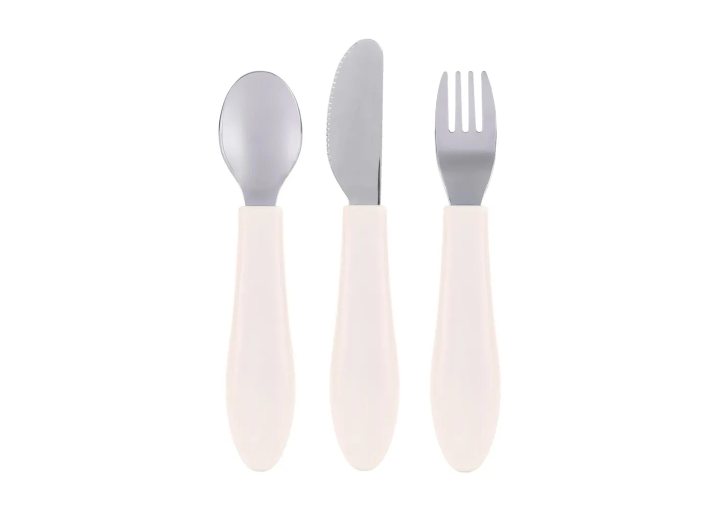 Set x3 Cubiertos de Acero Inoxidable - Blanco
