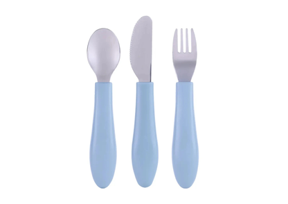 Set x3 Cubiertos de Acero Inoxidable - Azul