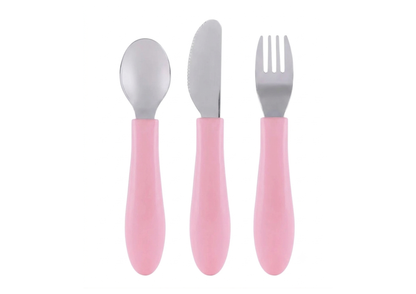 Set x3 Cubiertos de Acero Inoxidable - Rosa
