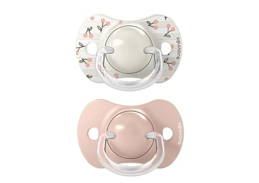 Pack x2 Chupetes Fisiológicos 0-6M Suavinex Rosa - Birds