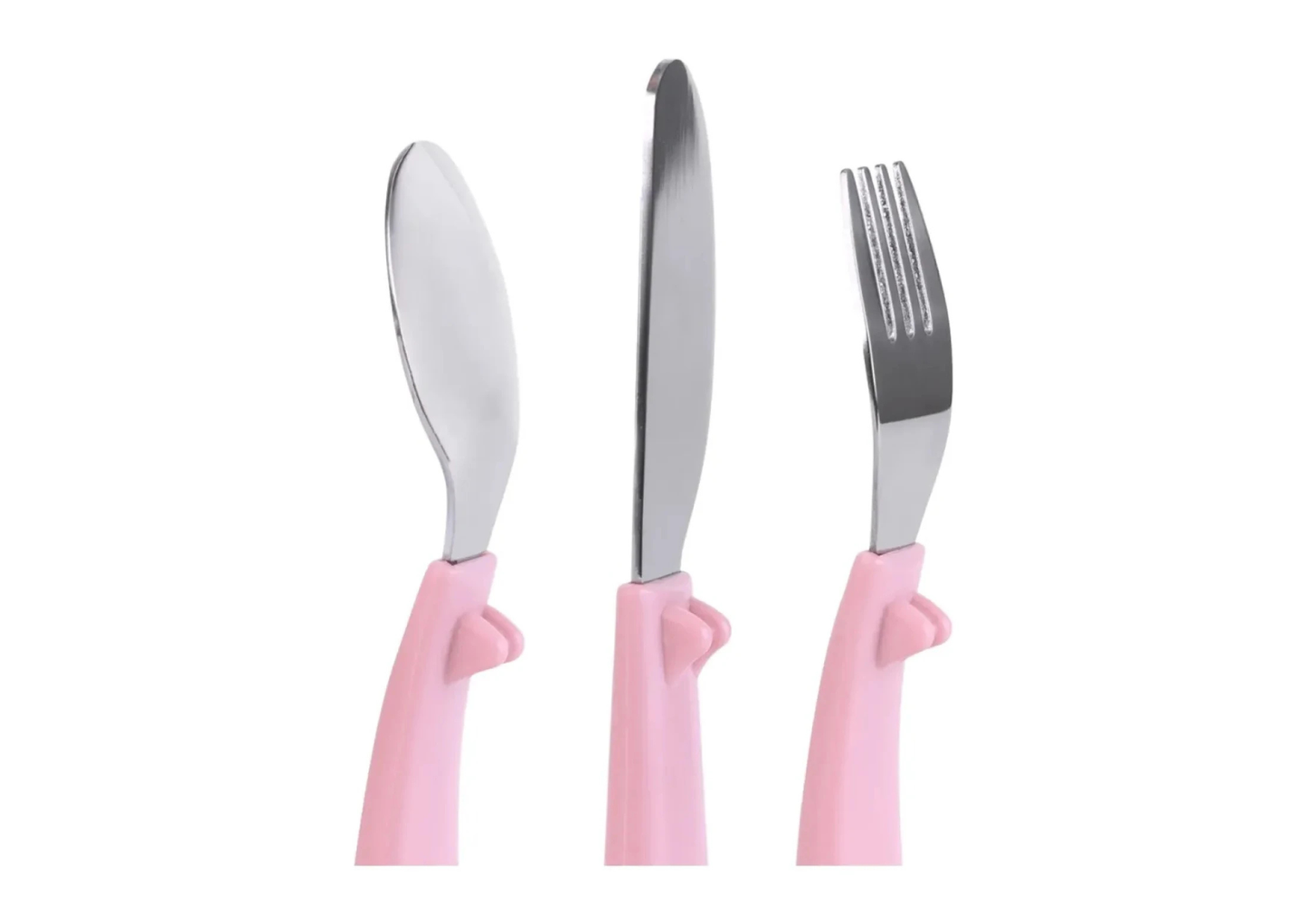Set x3 Cubiertos de Acero Inoxidable - Rosa