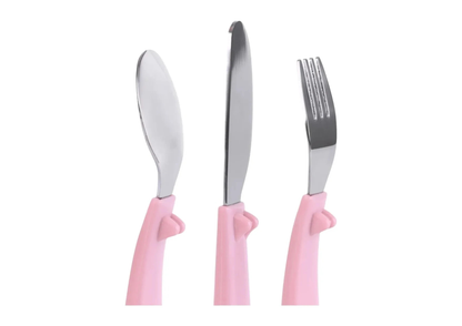 Set x3 Cubiertos de Acero Inoxidable - Rosa