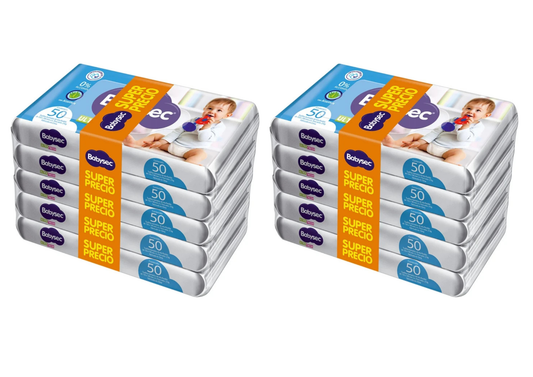 Pack x2 Toallitas Húmedas Ultra Babysec x5 - 500 Unidades
