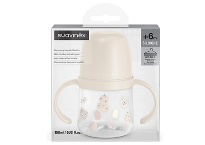 Vaso con Asas 150ml +6M Suavinex - Rosa