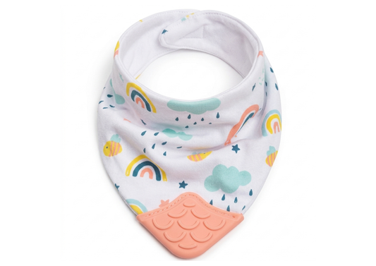 Babero Bandana con Mordillo BUBA - Arcoiris Rosa