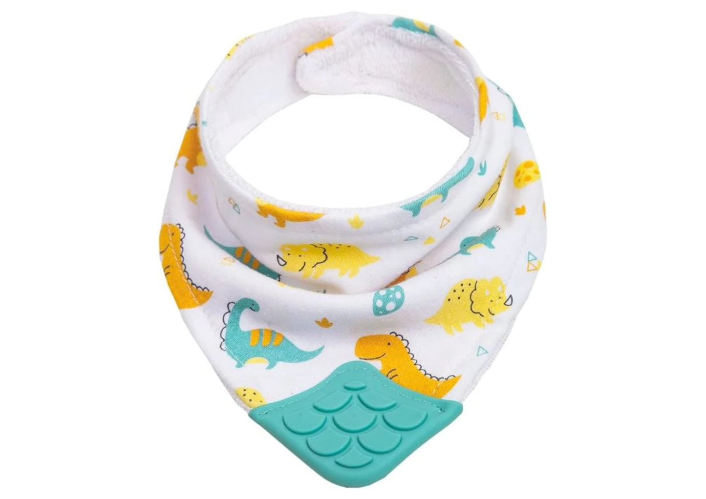 Babero Bandana con Mordillo BUBA - Dino verde