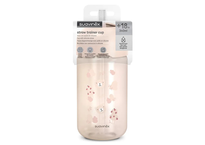 Vaso Sorbito 340ml +18M Suavinex Prints Rosa