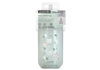 Vaso Con Sorbito Antiderrame 340Ml - Verde Suavinex