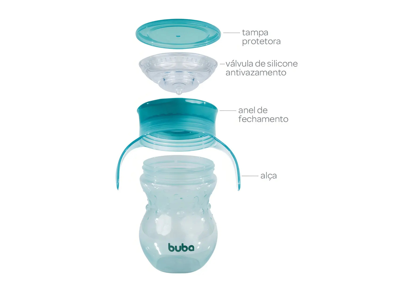 Vaso 360° Antiderrame Buba - Azul