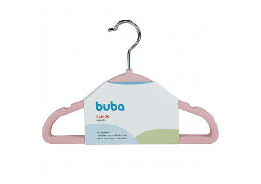 Set x 5 Perchas Infantiles Rosadas - Buba