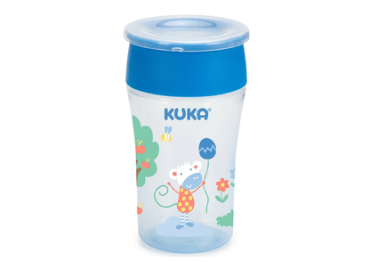 Vaso Infantil 360 Kuka Anti Derrame Azul
