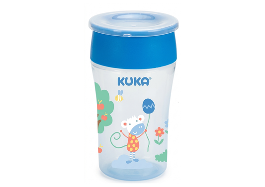 Vaso Infantil 360 Kuka Anti Derrame Azul