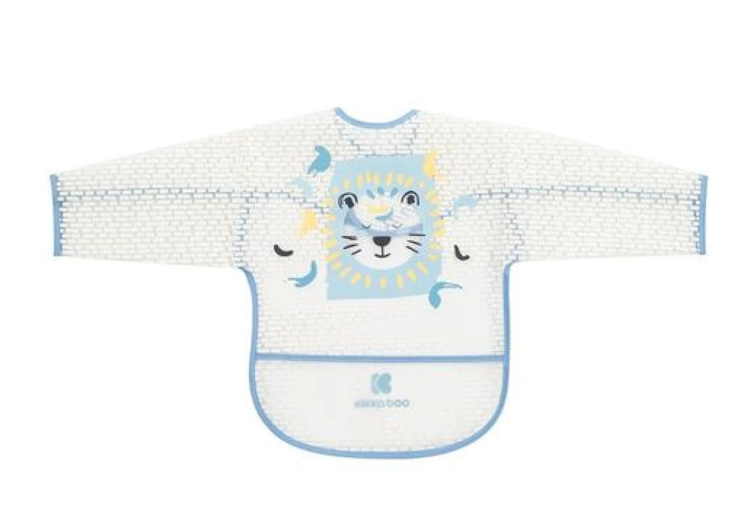 Babero con Mangas León Azul - Kikkaboo