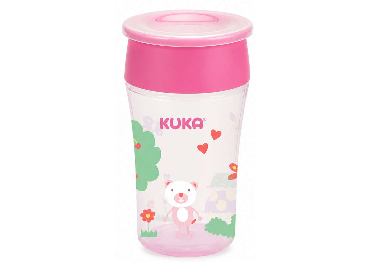 Vaso Infantil 360 Kuka Anti Derrame Rosado