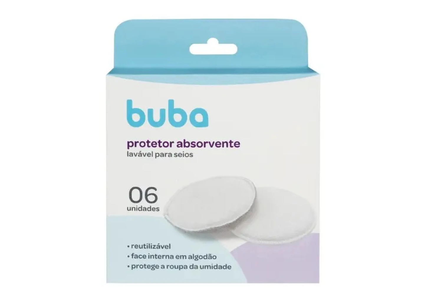 Protectores Mamarios Reutilizables Lactancia 6 unidades Buba