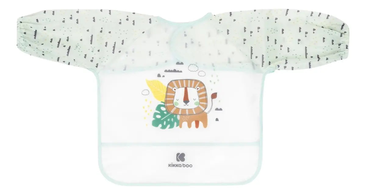 Babero con Mangas Impermeable Kikkaboo - Savanna Verde