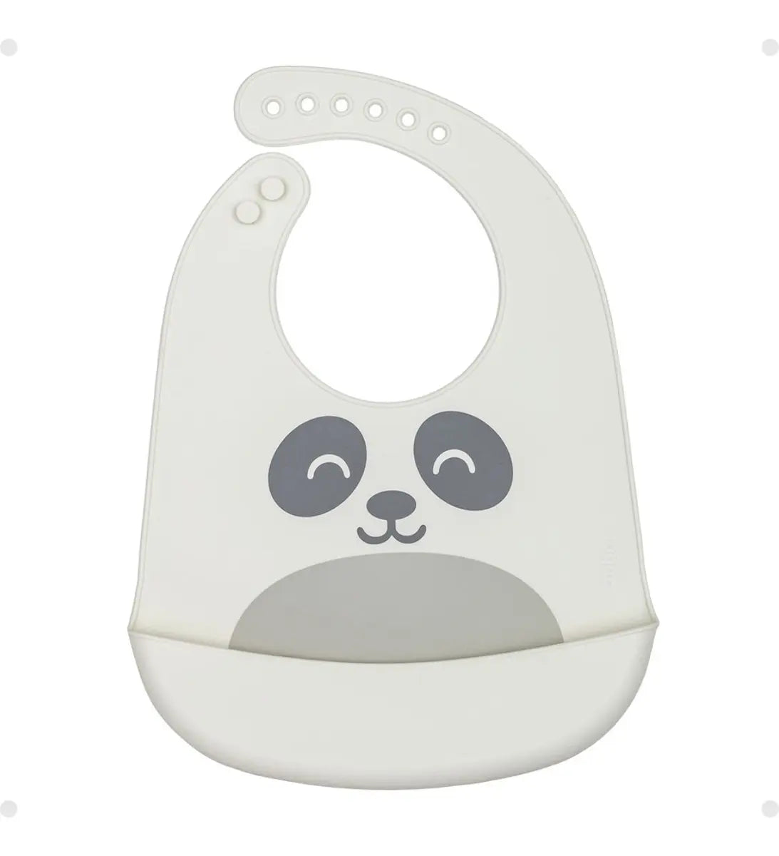 Babero De Silicona Oso Buba - Blanco