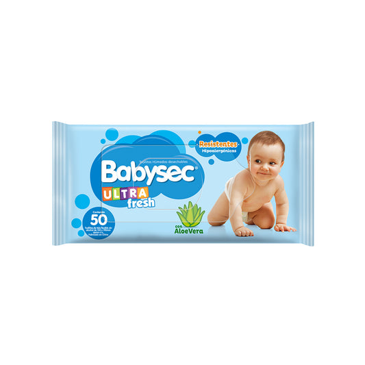 Toallitas Húmedas Ultra Babysec - 50 Unidades