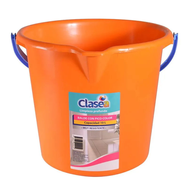 Balde Con Pico Color Naranja 10lt