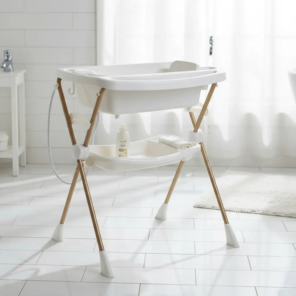 Bañera Para Bebé Con Soporte Plegable Burigotto