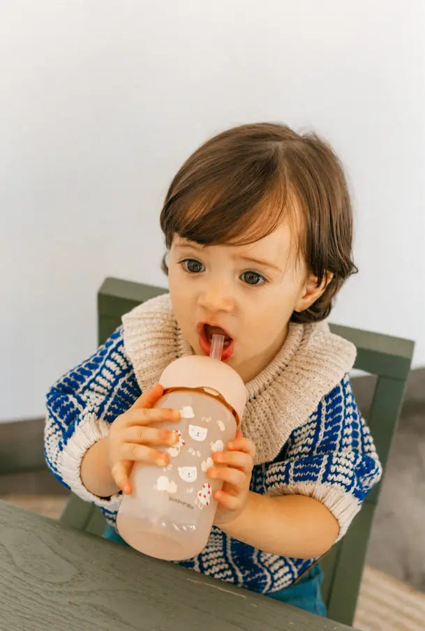 Vaso Sorbito 340ml +18M Suavinex Prints Rosa