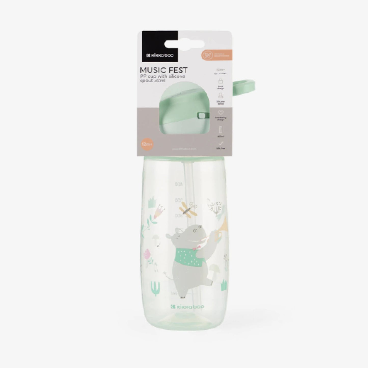 Botella con Boquilla 450ml Verde - Kikkaboo