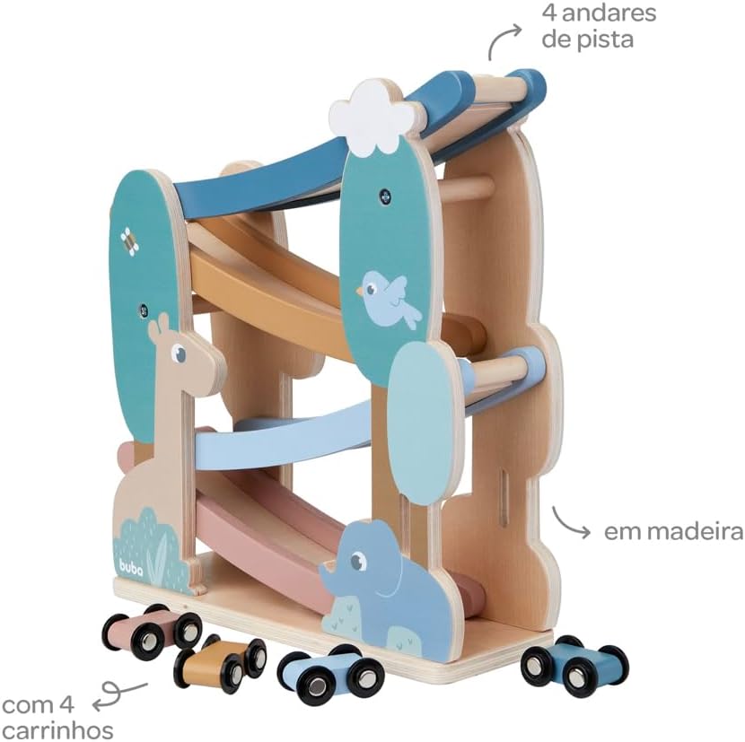 Torre de Carritos de Madera Montessori - Buba