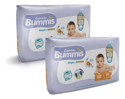 Pack x2 Pañales Bummis Talle P - 112 Unidades