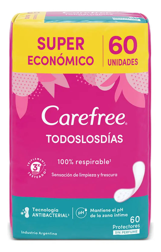 Protectores Diarios Carefree Todos Los Días 60 Unidades