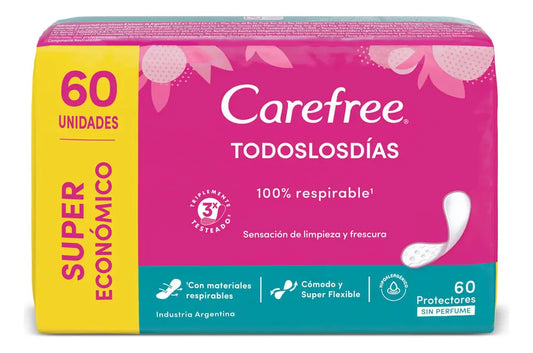 Protectores Diarios Carefree Todos Los Días 60 Unidades