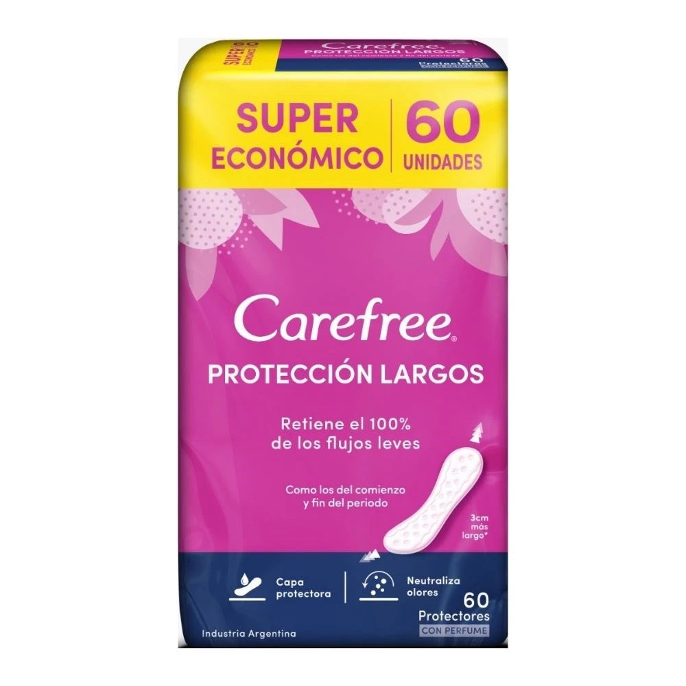 Protectores Largos Carefree - 60 Unidades