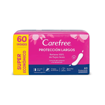 Protectores Largos Carefree - 60 Unidades