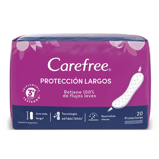 Protectores Diarios Carefree Largos - 20 Unidades