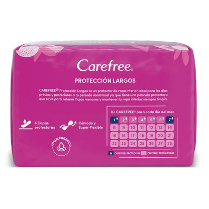 Protectores Diarios Carefree Largos - 20 Unidades