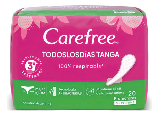 Protectores Diarios Carefree Todos los Dias Tanga 20 unidades