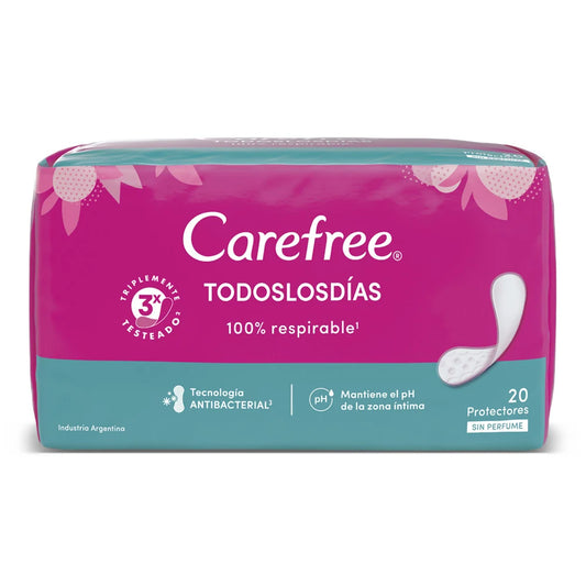 Protectores Diarios Carefree Todos los Dias - 20 Unidades