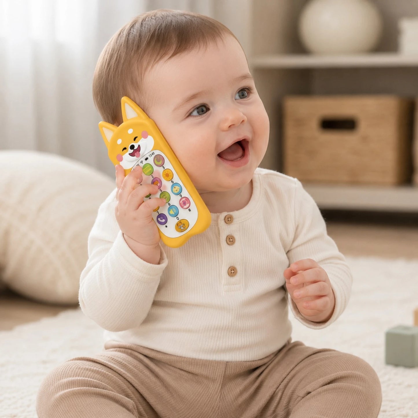 Teléfono Celular Didáctico Con Sonidos - Amarillo