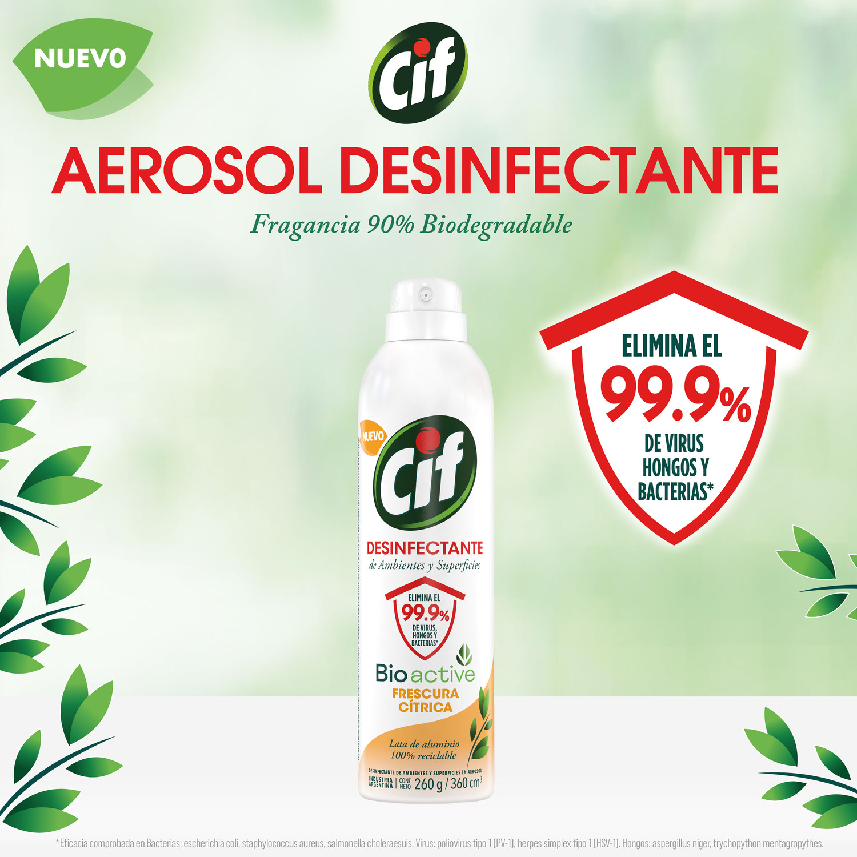 Desinfectante Aerosol Frescura Cif 360 Ml.