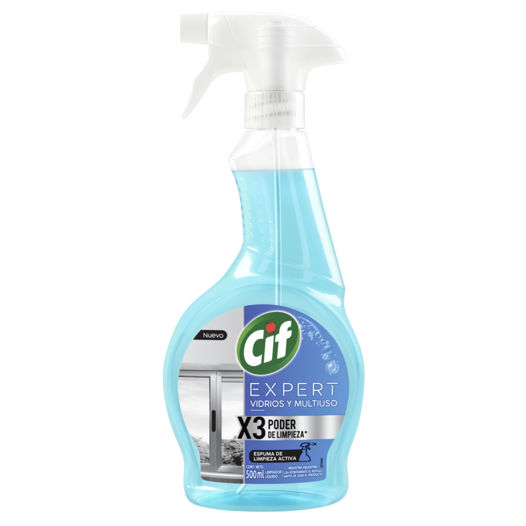 Limpiador Cif Líquido Vidrios Con Gatillo - 500 ml