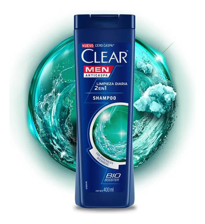 Shampoo Clear Men Anti Caspa 2 en 1 - 400ml